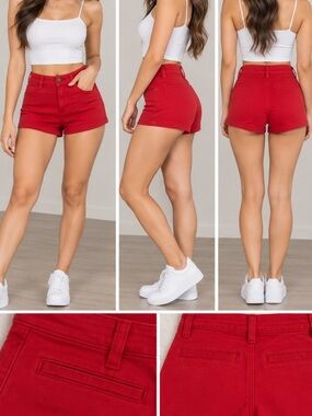 Sound & Matter High-Waist Red Shorts